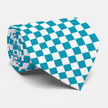 Dark turquoise checkered  tie<br><div class="desc">Dark turquoise checkered</div>