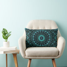 Dark Turquoise Floral Mandala
