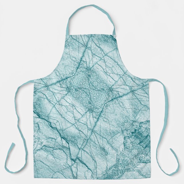 Dark Turquoise Marble Look Apron (Front)