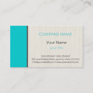 Dark turquoise professional elegant modern business card