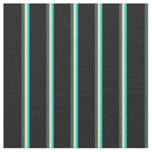 Dark Turquoise, Tan, Dark Slate Grey, and Black Fabric