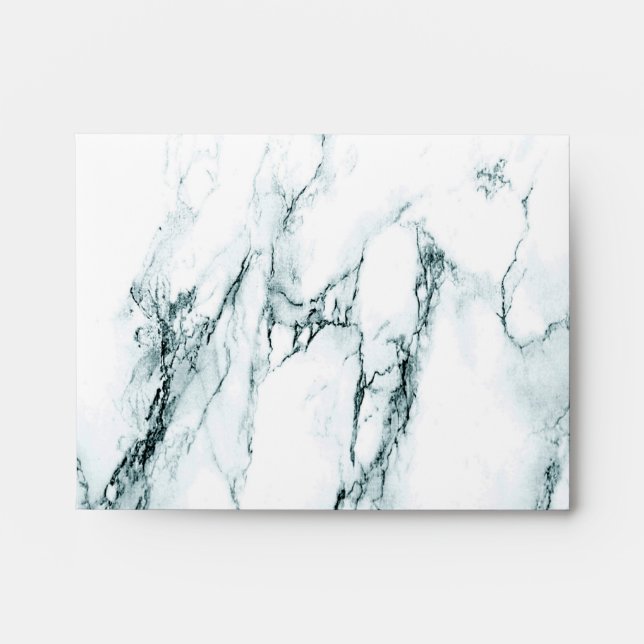 Dark Turquoise Vein Marble Look Envelopes (Front)