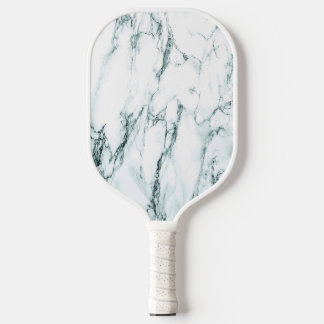 Dark Turquoise Vein Marble Look Pickleball Paddle