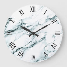 Dark Turquoise Vein Marble w Roman Numerals