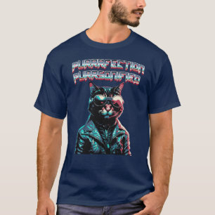 Dark Urban Perfection Rocker Funny Cyber Punk Cat T-Shirt