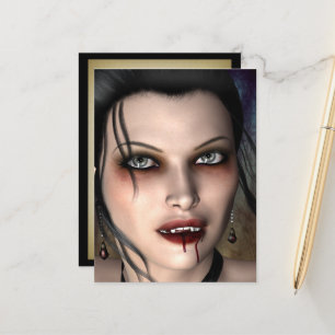Dark Vampire Beauty Postcard