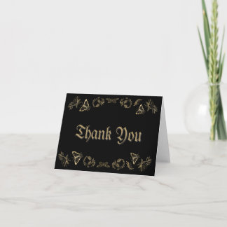 Dark Victorian Gothic Diaper Raffle Baby Shower Thank You Card