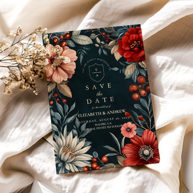 Dark Victorian Romance Wedding Save The Date (Creator Uploaded)