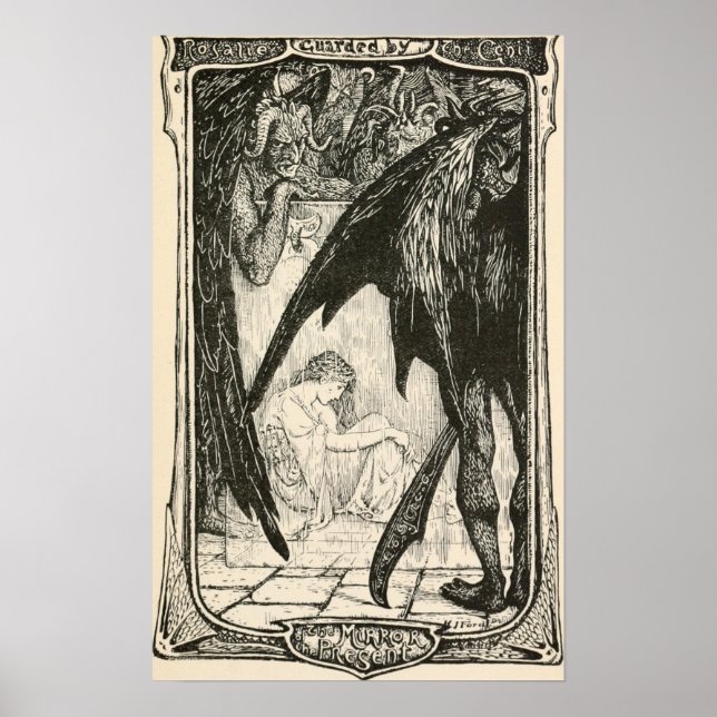 Dark Vintage Fairy tale Book Illustration Poster (Front)