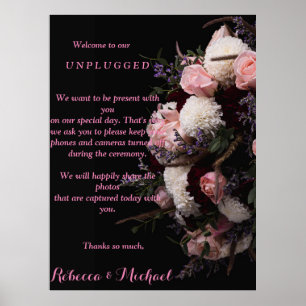 Dark vintage Floral Ceremony Poster