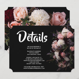 Dark vintage Floral   Invitation