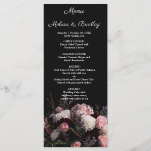 Dark vintage Floral Menu