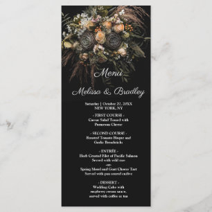 Dark vintage Floral Menu