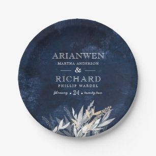 Dark Vintage Wreath with rustic Foliage  Gift Tags Paper Plate