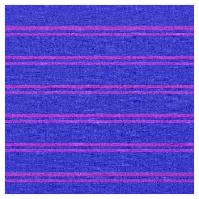 Dark Violet and Blue Lines Pattern Fabric (Close Up)