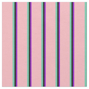 Dark Violet, Black, Aquamarine, and Light Pink Fabric