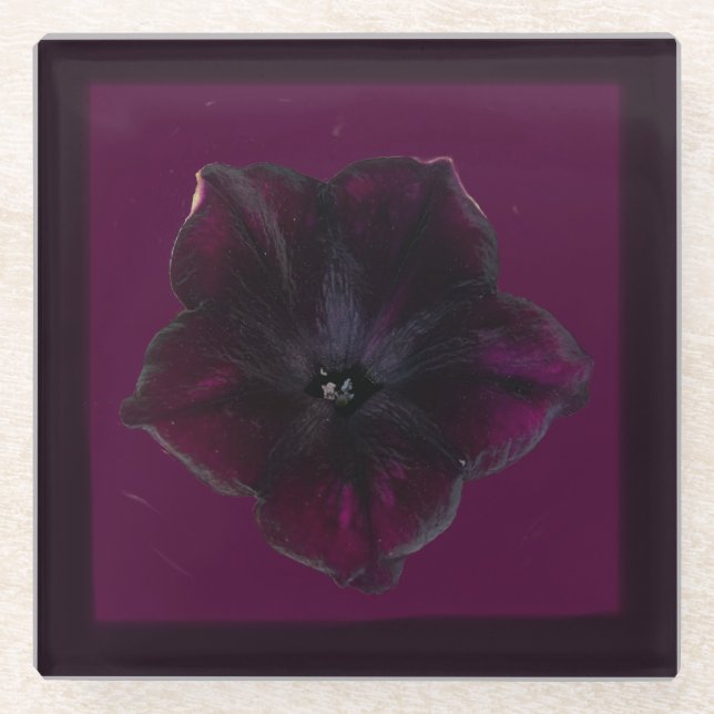 Dark Violet Flower Coaster (Front)