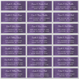 Dark Violet Individual Wedding Address Labels