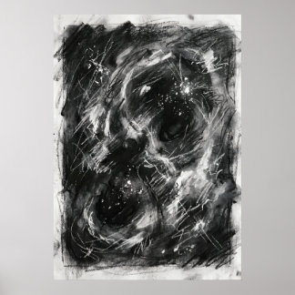 Dark Vortex Spirit Energy Abstract Art Poster