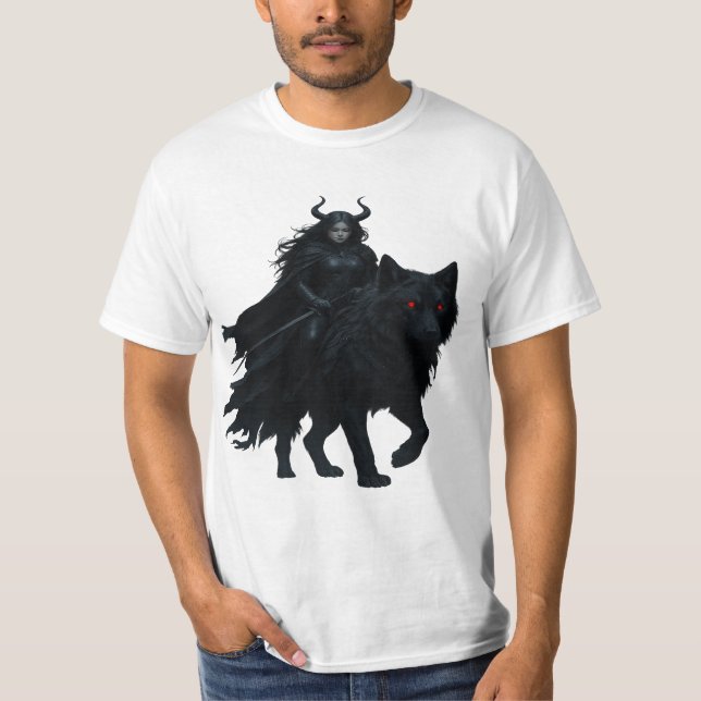 Dark Warrior on Hellenwolf T-Shirt (Front)