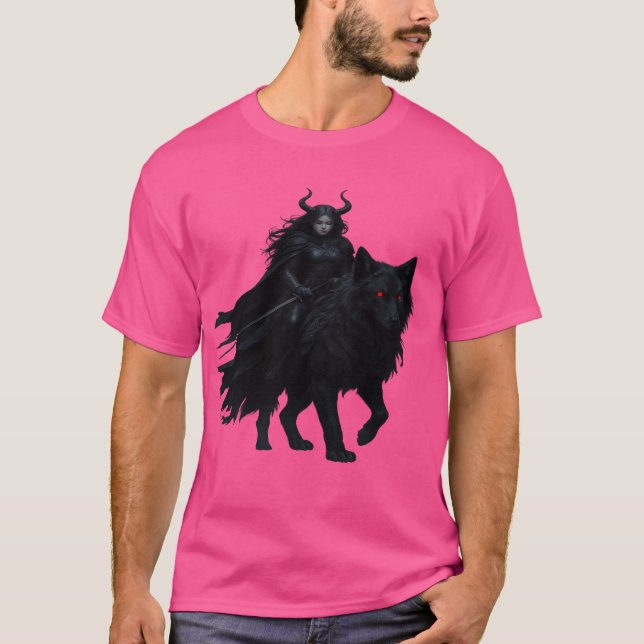 Dark Warrior on Hellenwolf T-Shirt (Front)