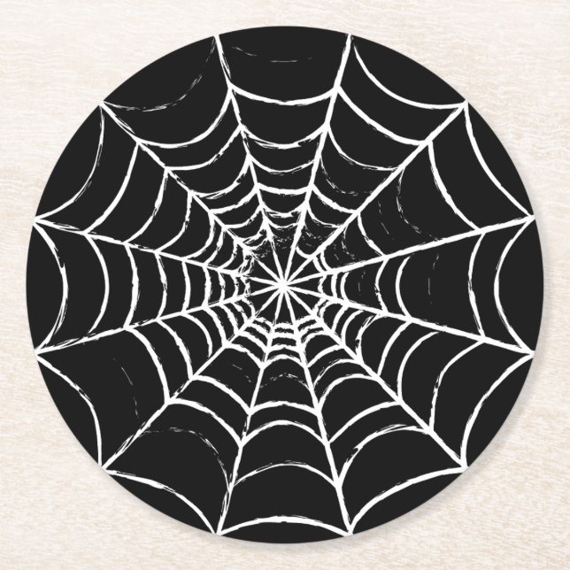 Dark Web Round Paper Coaster (Front)