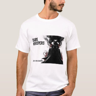 Dark Whispers Shadow Man Artwork Gothic Noir T-Shirt