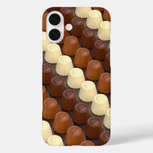 Dark, white and milk chocolate pralines iPhone 16 plus case