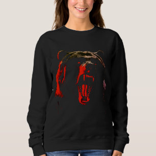 Dark Wild Bear Portrait in Dramatic Lighting Sweatshirt