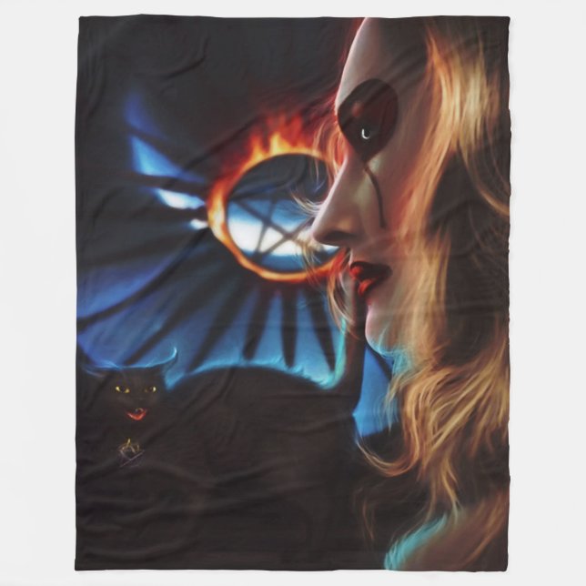 Dark Witch Fleece Blanket (Front)