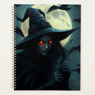 Dark Witch Halloween Planner   Gothic Aesthetic