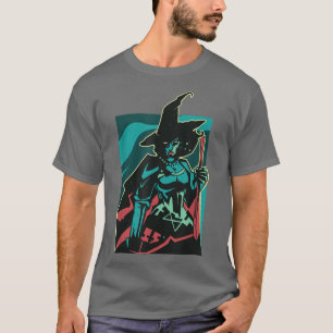 Dark Witch With A Broom Witchery Dark Magic 572 T-Shirt