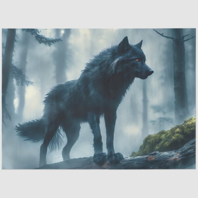 Dark Wolf Tissue Paper (Front)