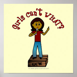 Dark Woman on Soapbox Poster