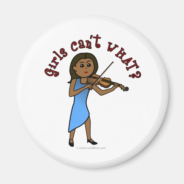 Dark Woman Playing Violin Magnet (Front)