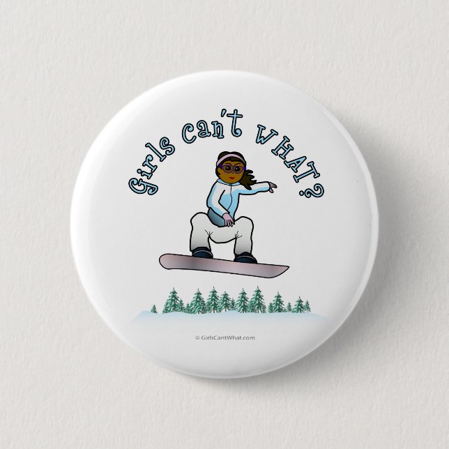 Dark Womens Snowboarding 6 Cm Round Badge (Front)