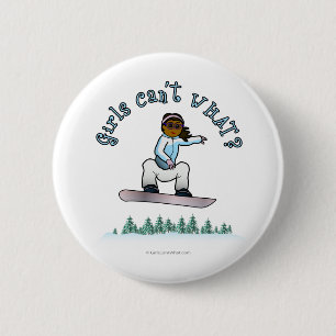 Dark Womens Snowboarding 6 Cm Round Badge