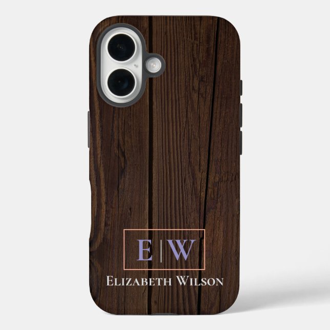 dark wood and modern personalized  Case-Mate iPhone case (Back)