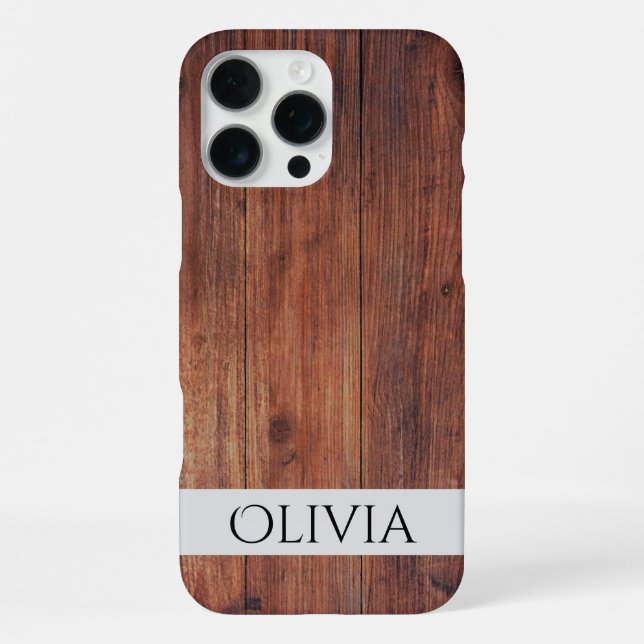dark wood and modern personalized  iPhone case (Back)