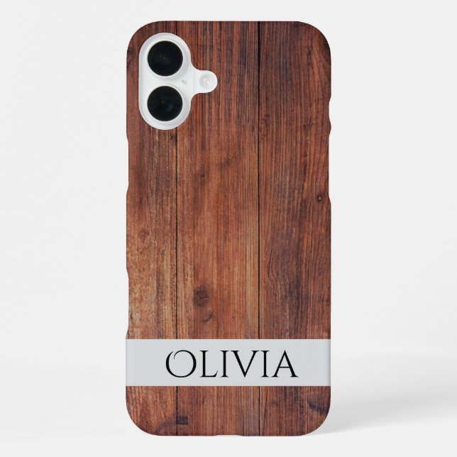 dark wood and modern personalized  iPhone case (Back)