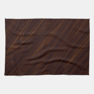 Dark wood background tea towel