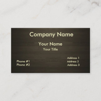Dark Wood Business Card