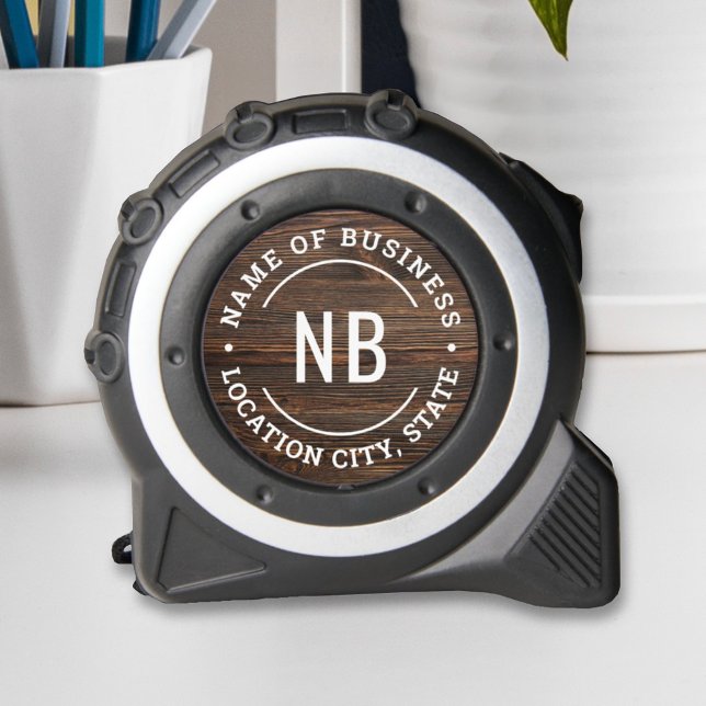 Dark Wood Custom Business Monogram Stamp 1 (Creator Uploaded)