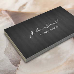 Dark Wood Financial Advisor Business Card