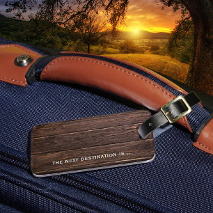 Dark Wood For Him Luggage Tag