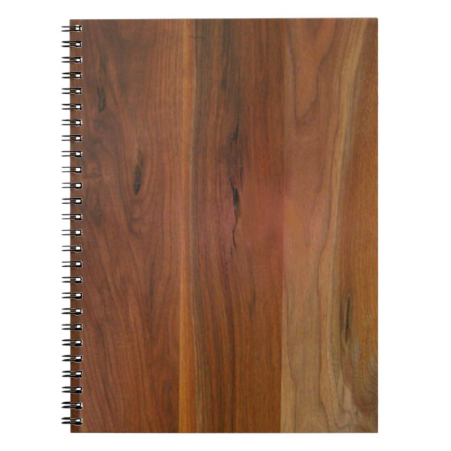 Dark Wood Grain Floor Spiral Notebook (Front)