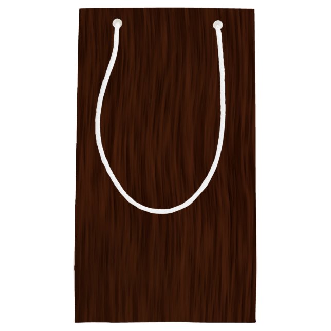 Dark Wood Grain Look Background Small Gift Bag (Front)