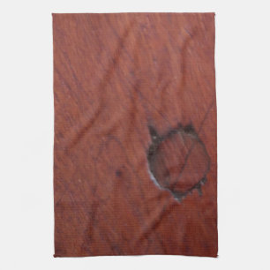 dark wood grain surface tea towel
