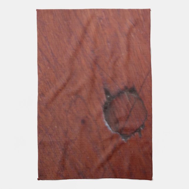 dark wood grain surface tea towel (Vertical)
