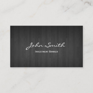 Dark Wood Investment Banker Business Card